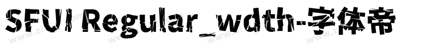 SFUI Regular_wdth字体转换